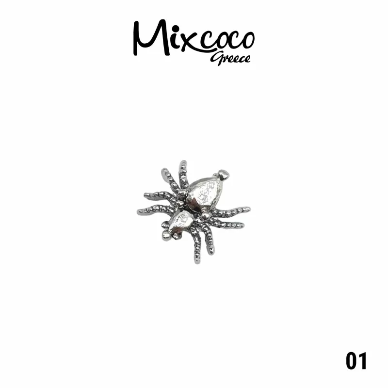 JEWELS ΜΕΤΑΛΛΙΚΑ ΔΙΑΚΟΣΜΗΤΙΚΑ 2 ΤΕΜ DARK 01- Mixcoco