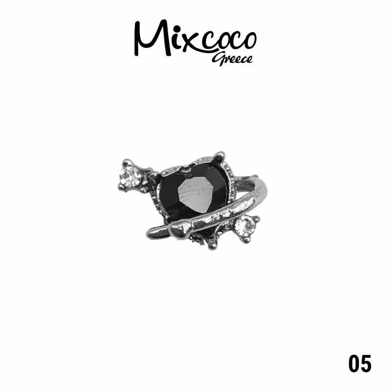 JEWELS ΜΕΤΑΛΛΙΚΑ ΔΙΑΚΟΣΜΗΤΙΚΑ 2 ΤΕΜ DARK 01- Mixcoco