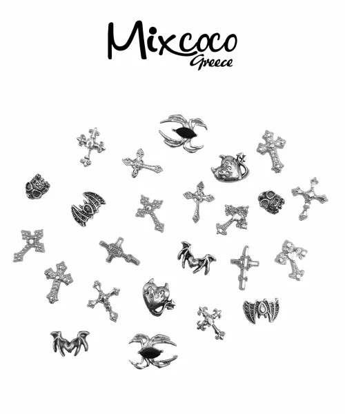 JEWELS ΜΕΤΑΛΛΙΚΑ ΔΙΑΚΟΣΜΗΤΙΚΑ 2ΤΕΜ DARK 02- Mixcoco