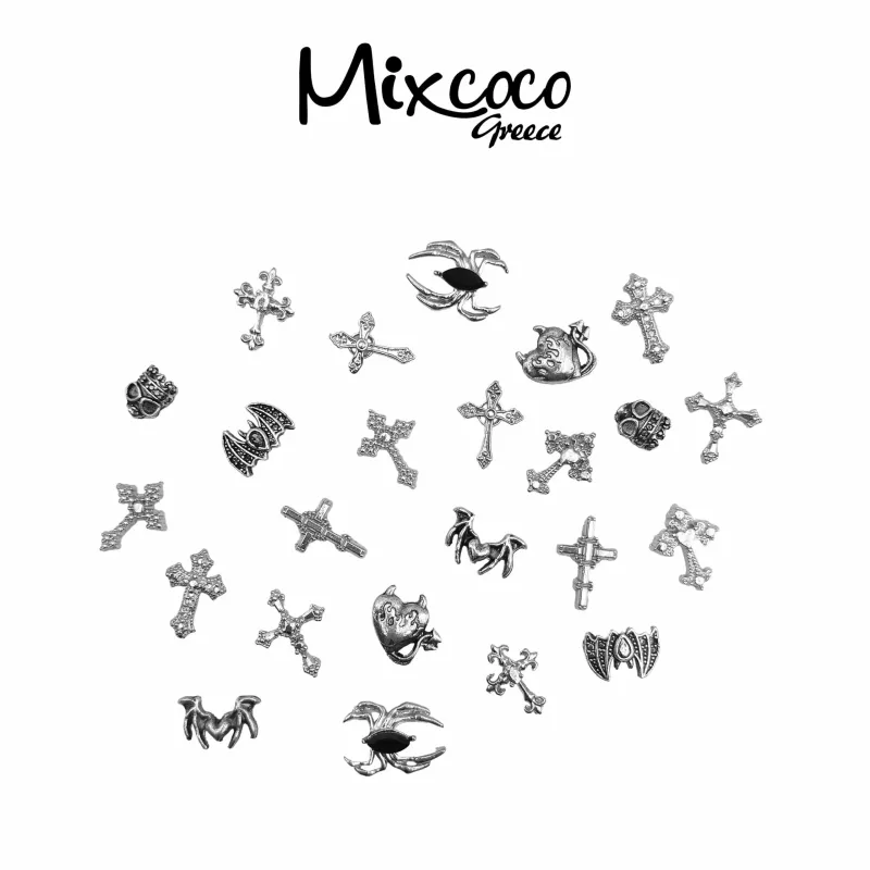 JEWELS ΜΕΤΑΛΛΙΚΑ ΔΙΑΚΟΣΜΗΤΙΚΑ 2ΤΕΜ DARK 02- Mixcoco