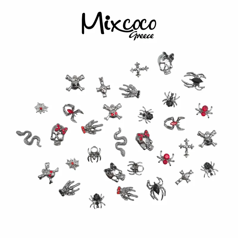 JEWELS ΜΕΤΑΛΛΙΚΑ ΔΙΑΚΟΣΜΗΤΙΚΑ 2 ΤΕΜ DARK 03- Mixcoco