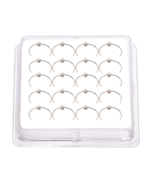 Σκουλαρίκι Κρίκος Μύτης Ασήμι 925 με μπίλια