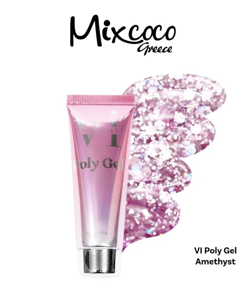 VI PRO GLITTER POLY GEL AMETHYST 30GR - SKU 174230