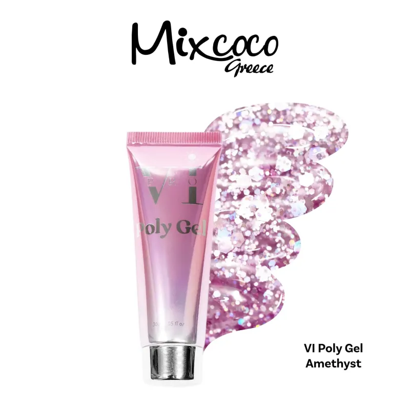 VI PRO GLITTER POLY GEL AMETHYST 30GR - SKU 174230