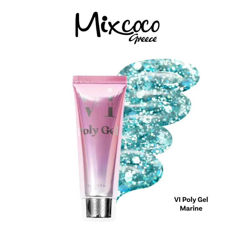 VI PRO GLITTER POLY GEL MARINE 30GR - SKU 174130