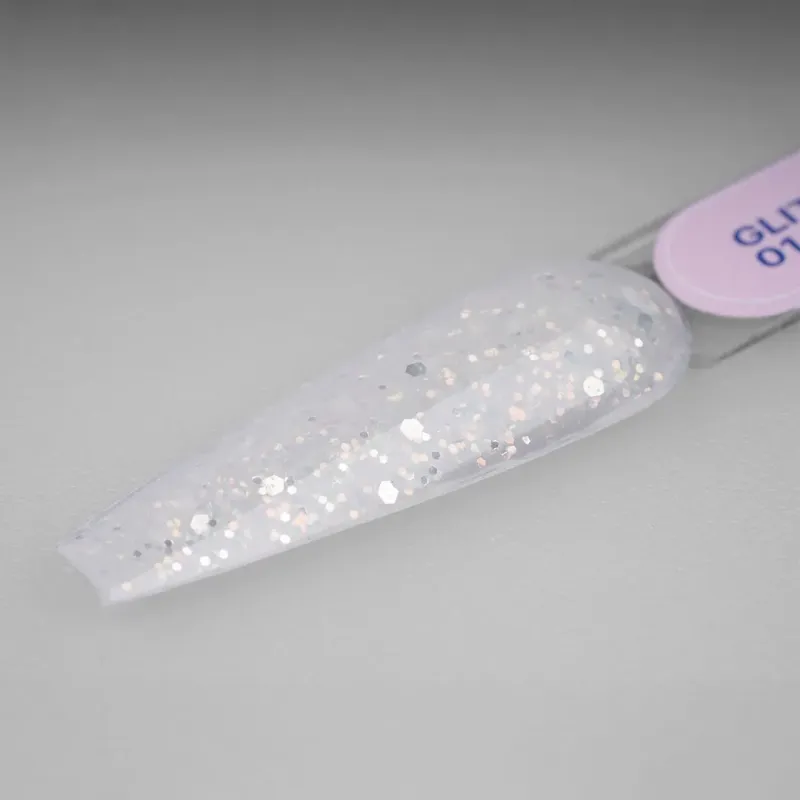 GLITTER LIQUID POLY GEL 01 VEIL 15ML - SKU 175001-01