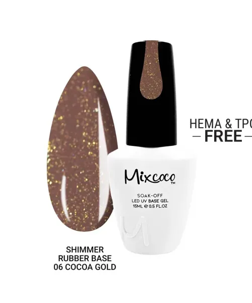 SHIMMER RUBBER BASE 06 COCOA GOLD 15ML - SKU 100196-06