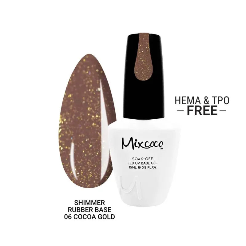 SHIMMER RUBBER BASE 06 COCOA GOLD 15ML - SKU 100196-06