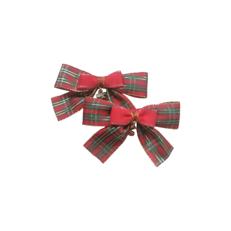 Χριστουγεννιάτικη Συλλογή, κλιπ  μαλλιών φιόγκος σετ 2 τμχ