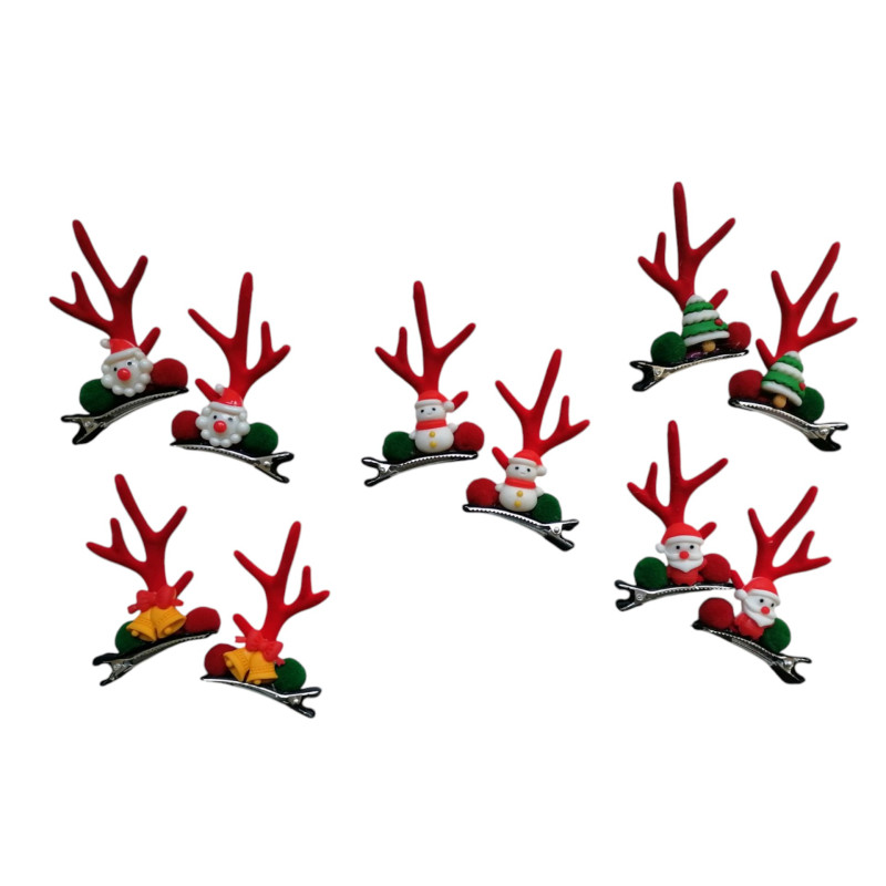 Χριστουγεννιάτικη Συλλογή, κλιπ μαλλιών σετ 2 τμχ