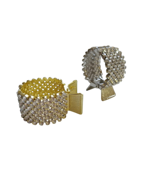 Ρολάκι μαλλίων  στρας Χρυσό & Ασημί