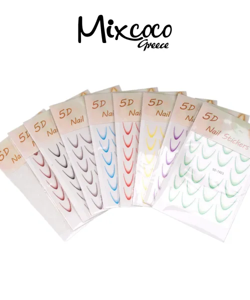 ΑΥΤΟΚΟΛΛΗΤΑ ΝΥΧΙΩΝ FRENCH SMILE- Mixcoco