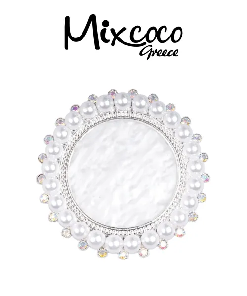 ΠΑΛΕΤΑ ΑΝΑΜΕΙΞΗΣ ΧΡΩΜΑΤΩΝ ROUND SILVER PEARL- Mixcoco