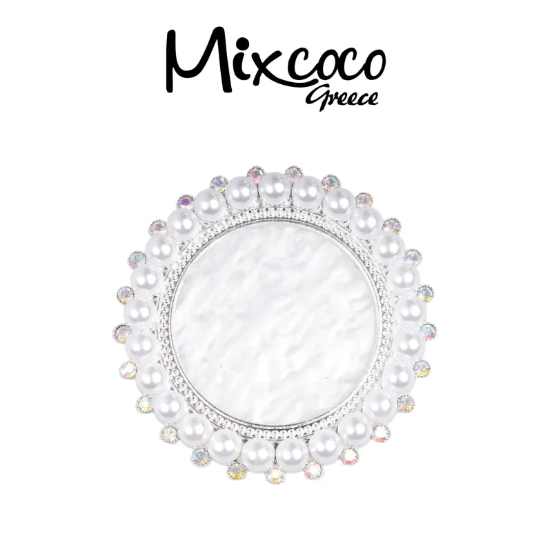 ΠΑΛΕΤΑ ΑΝΑΜΕΙΞΗΣ ΧΡΩΜΑΤΩΝ ROUND SILVER PEARL- Mixcoco