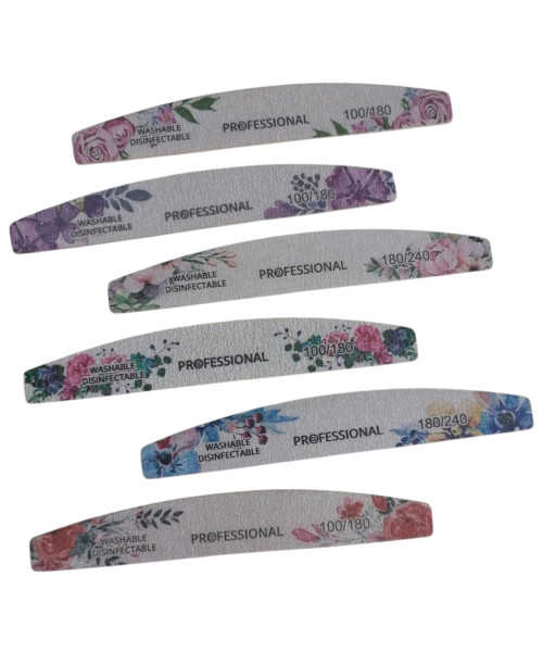 Λίμα Νυχιών floral  Μισοφέγγαρο 100/180