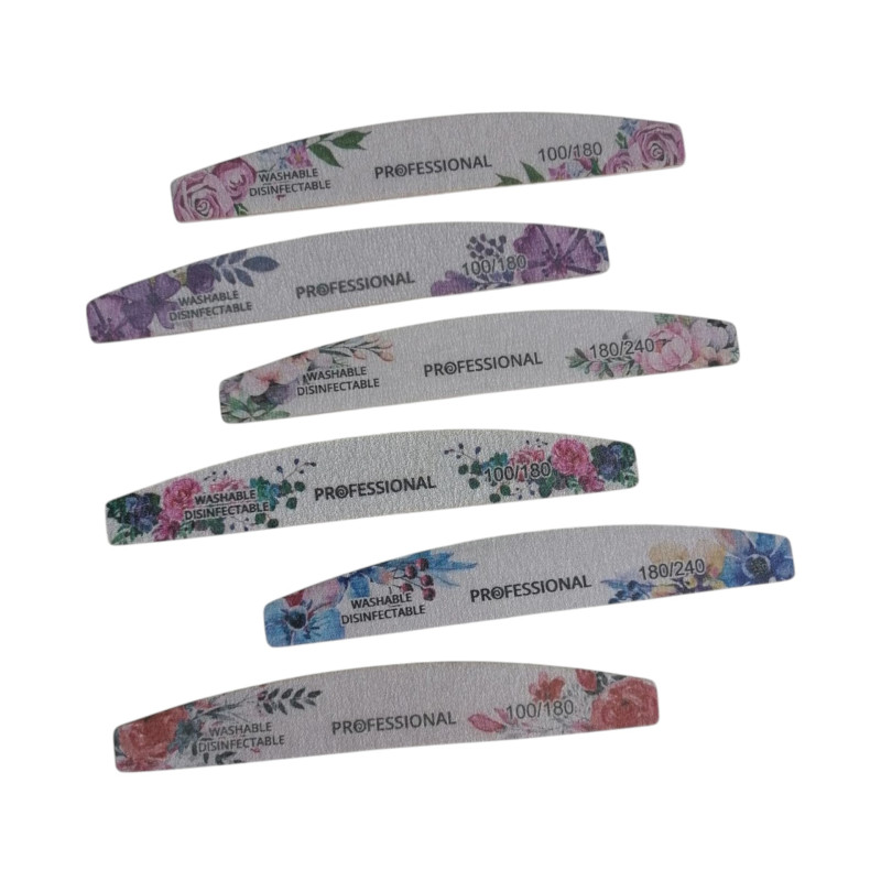 Λίμα Νυχιών floral  Μισοφέγγαρο 100/180