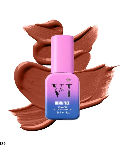 VI PRO-189 ΗΜΙΜΟΝΙΜΟ ΒΕΡΝΙΚΙ 15ML ΚΑΦΕ-ΚΕΡΑΜΙΔΙ- Mixcoco