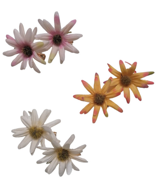 Κλιπ  μαλλιων λουλουδι σετ 2 τεμ