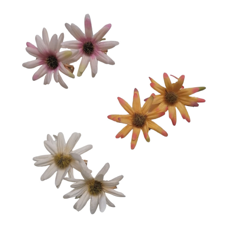 Κλιπ  μαλλιων λουλουδι σετ 2 τεμ