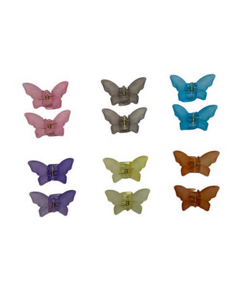 Παιδικό κλάμερ μαλλιών ματ πεταλούδα 4m 2τμχ/σετ