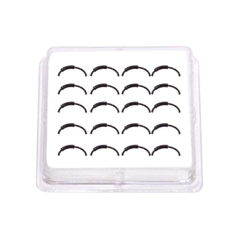 Σκουλαρίκι Κρίκος Μύτης Ασήμι 925 μαύρος