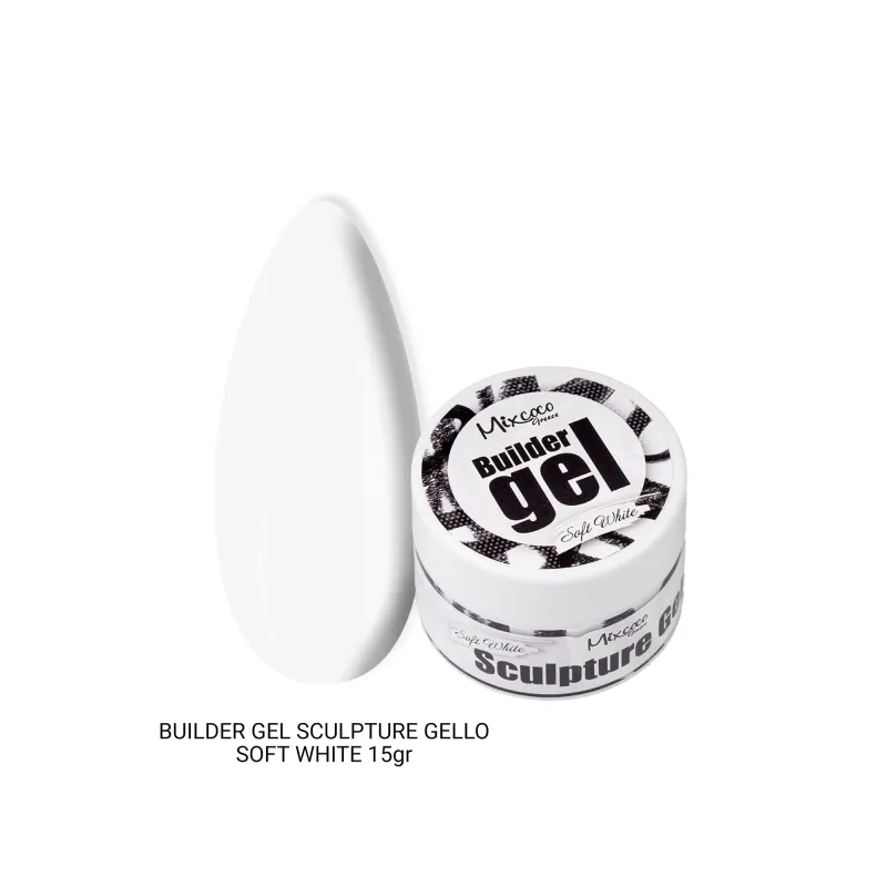 BUILDER GEL SCULPTURE GELLO SOFT WHITE MIXCOCO 15GR - SKU 150915