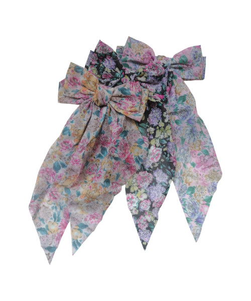 Μπαρέτα  μαλλιων φιογκος floral print