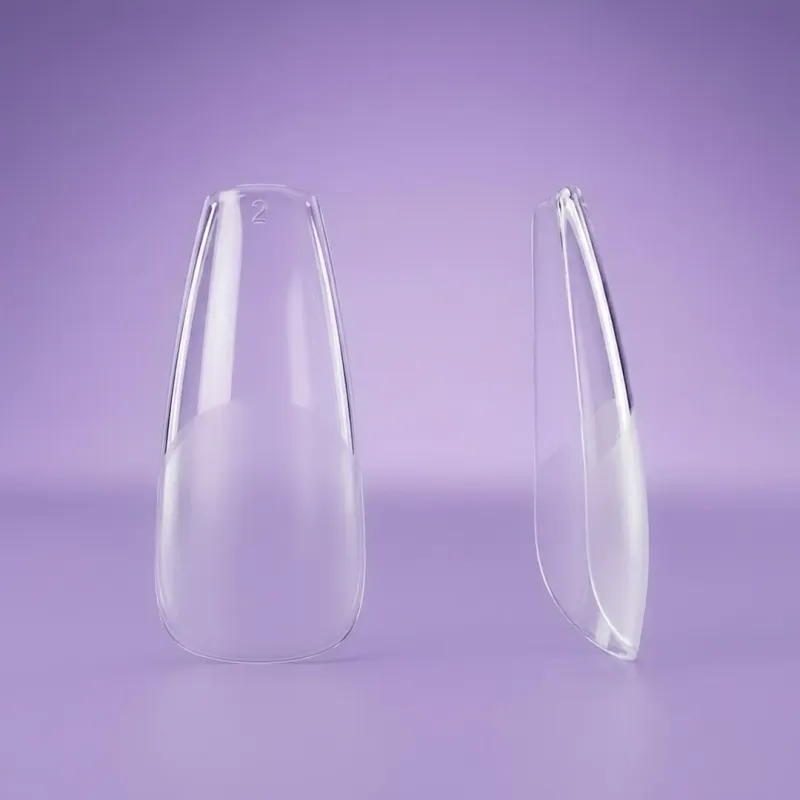 HALF BUFFED SOFT GEL TIPS COFFIN - SKU 260561-03