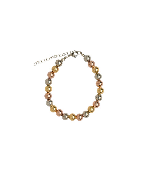 Γυναικείο βραχιόλι με μπίλιες mix metal