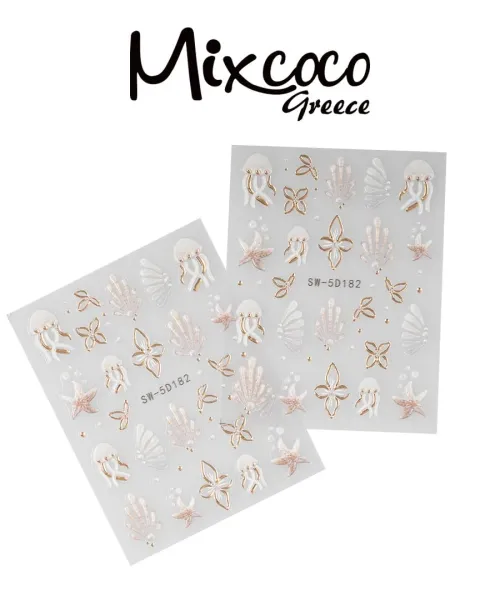 ΔΙΑΚΟΣΜΗΤΙΚΑ ΑΥΤΟΚΟΛΛΗΤΑ ΝΥΧΙΩΝ GOLDEN SUMMER- Mixcoco