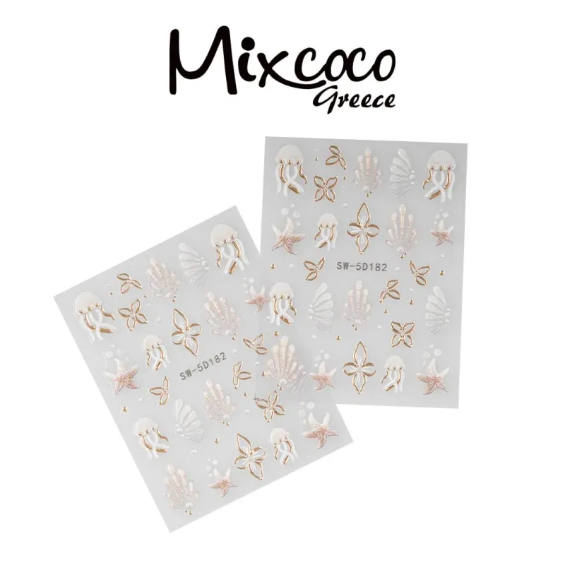 ΔΙΑΚΟΣΜΗΤΙΚΑ ΑΥΤΟΚΟΛΛΗΤΑ ΝΥΧΙΩΝ GOLDEN SUMMER- Mixcoco