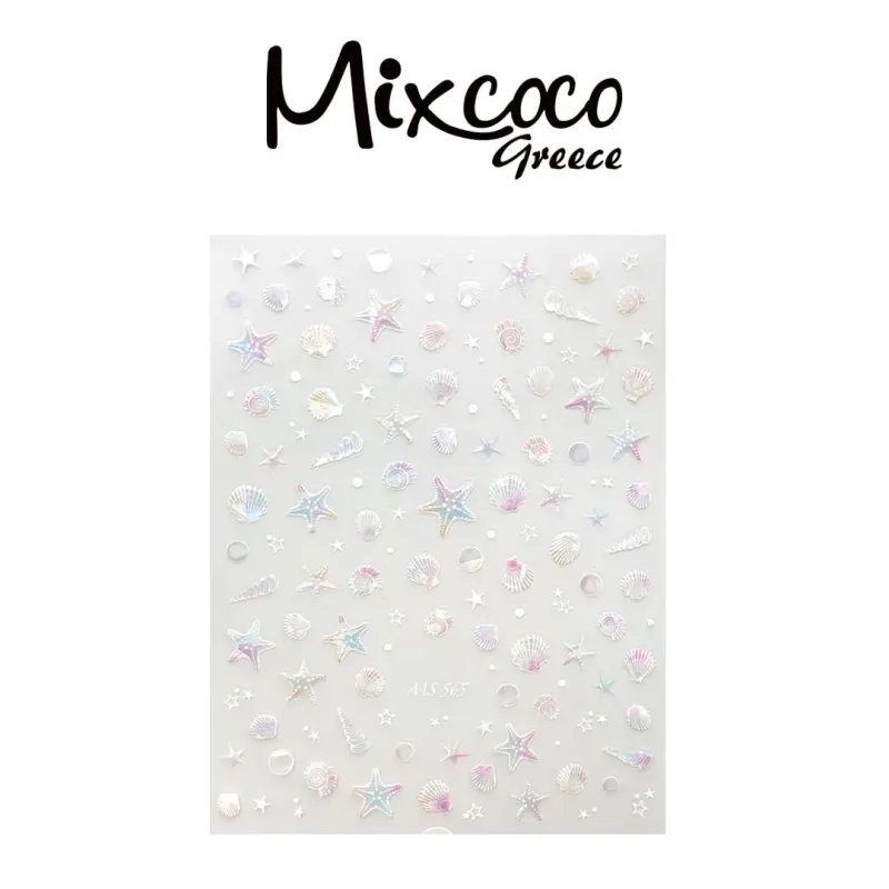 ΔΙΑΚΟΣΜΗΤΙΚΑ ΑΥΤΟΚΟΛΛΗΤΑ ΝΥΧΙΩΝ HOLO SUMMER- Mixcoco