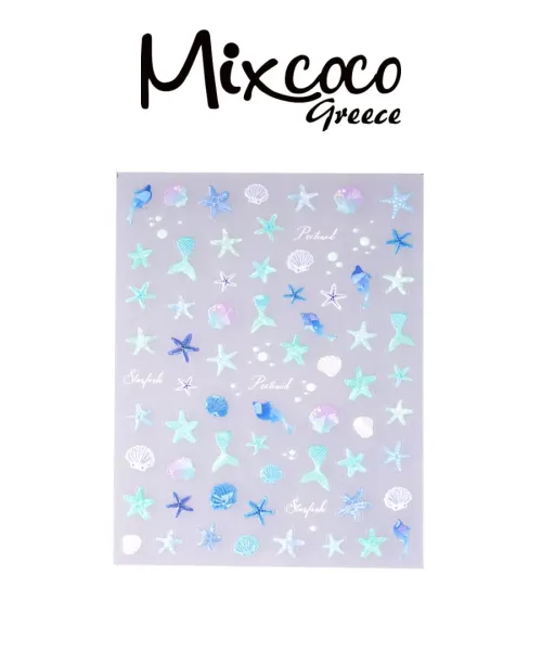 ΔΙΑΚΟΣΜΗΤΙΚΑ ΑΥΤΟΚΟΛΛΗΤΑ ΝΥΧΙΩΝ ΓΑΛΑΖΙΟΣ ΒΥΘΟΣ- Mixcoco