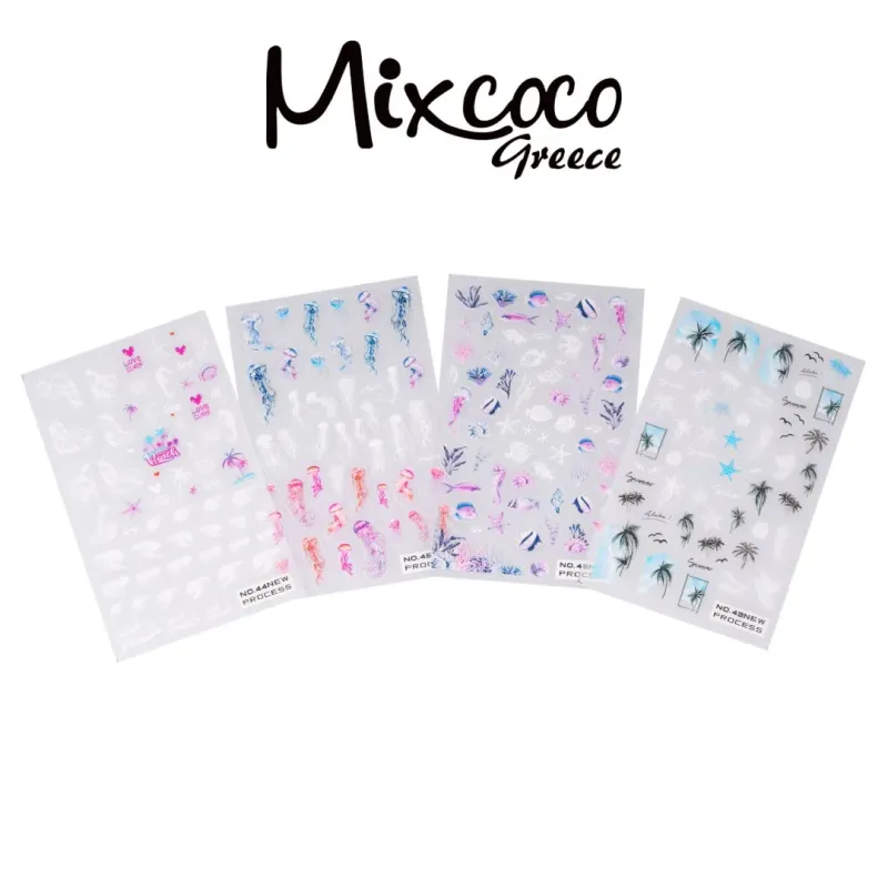 ΔΙΑΚΟΣΜΗΤΙΚΑ ΑΥΤΟΚΟΛΛΗΤΑ ΝΥΧΙΩΝ TROPICAL ISLANDS- Mixcoco