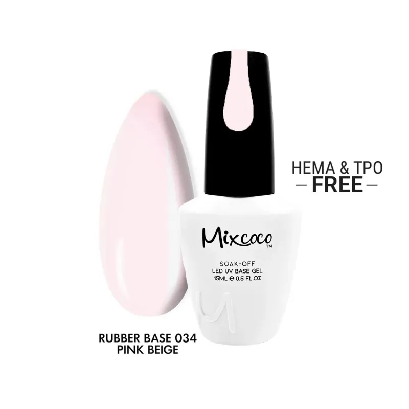 RUBBER BASE 34 PINK BEIGE 15ML - SKU 100197-34