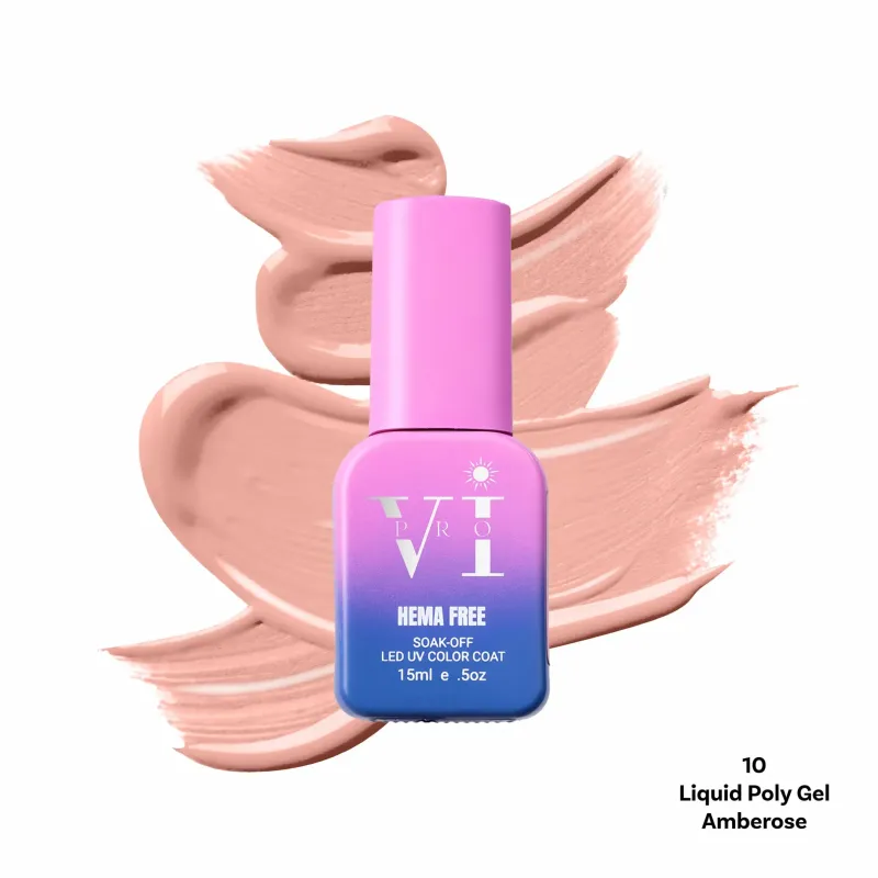 LIQUID POLY GEL 10 AMBERROSE 15ML - SKU 175000-10