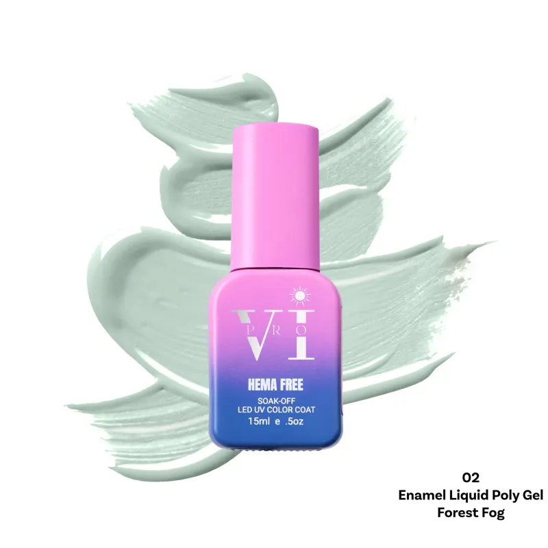 ENAMEL LIQUID POLY GEL 02 FOREST FOG 15ML - SKU 175003-02