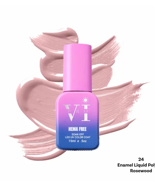 ENAMEL LIQUID POLY GEL 24 ROSEWOOD 15ML - SKU 175003-24