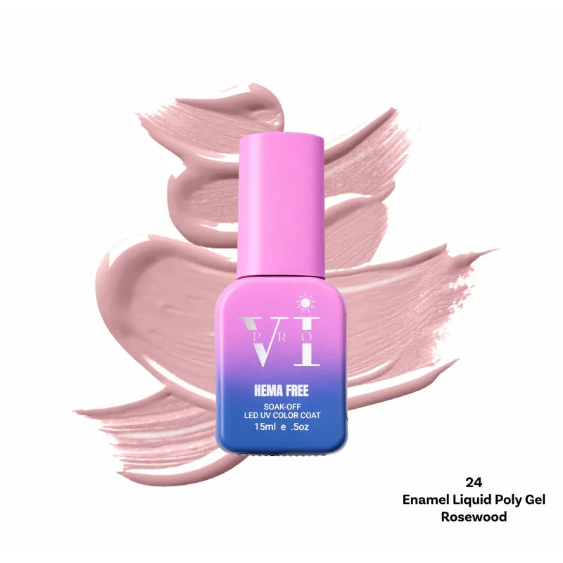 ENAMEL LIQUID POLY GEL 24 ROSEWOOD 15ML - SKU 175003-24