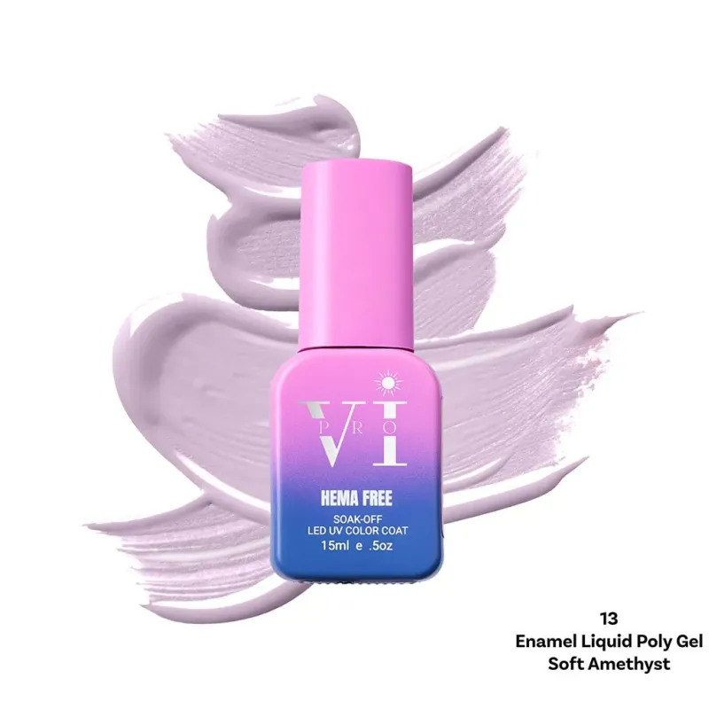 ENAMEL LIQUID POLY GEL 13 SOFT AMETHYST 15ML - SKU 175003-13