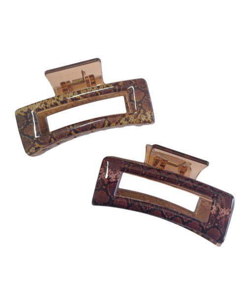 Κλάμερ μαλλιών  snake print 8 cm