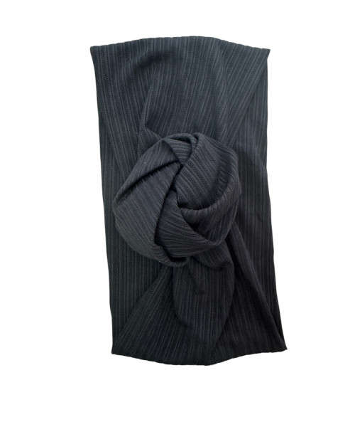 Κορδέλα μαλλιών μαύρη με κόμπο