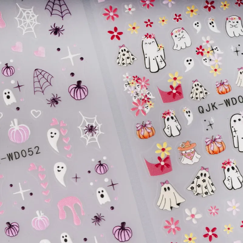 ΔΙΑΚΟΣΜΗΤΙΚΑ ΑΥΤΟΚΟΛΛΗΤΑ ΝΥΧΙΩΝ CUTE GHOSTS- Mixcoco