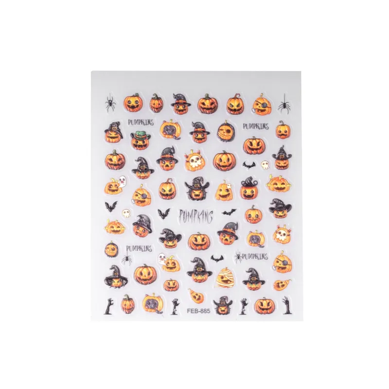 ΔΙΑΚΟΣΜΗΤΙΚΑ ΑΥΤΟΚΟΛΛΗΤΑ ΝΥΧΙΩΝ HALLOWEEN PUMPKINS- Mixcoco