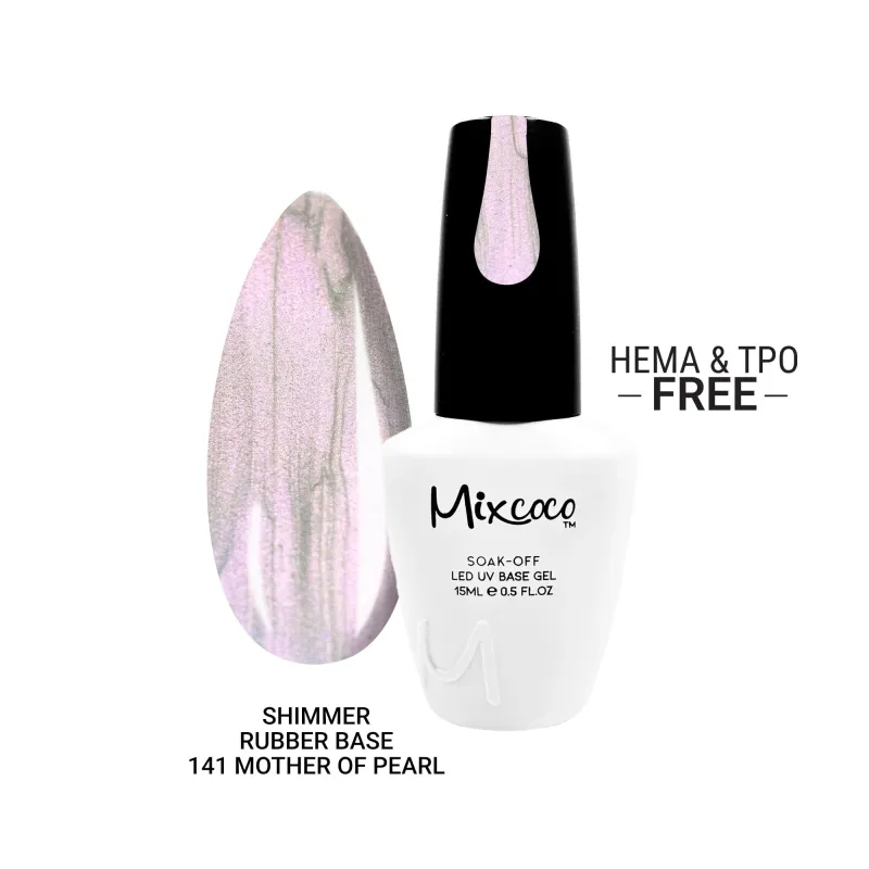 SHIMMER RUBBER BASE 141 MOTHER OF PEARLS 15ML - SKU 100196-141
