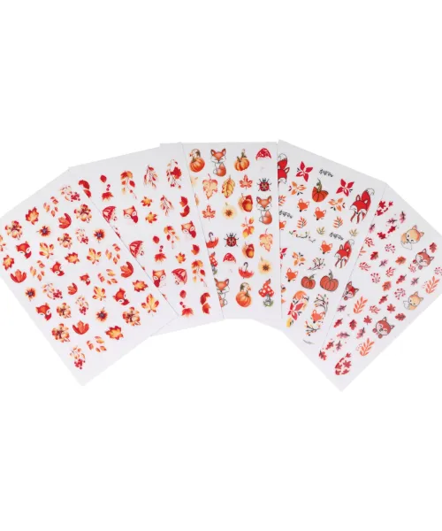 ΔΙΑΚΟΣΜΗΤΙΚΑ ΑΥΤΟΚΟΛΛΗΤΑ ΝΥΧΙΩΝ FALL FOXES- Mixcoco