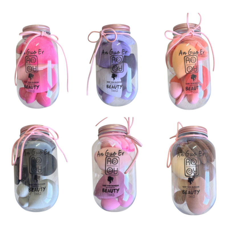 Σφουγγαράκια μακιγιαζ blending σετ 14τμχ σε βαζο