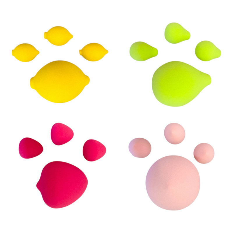 Σφουγγαράκια μακιγιαζ Blending Eggs  φρούτα σετ 4 τμχ