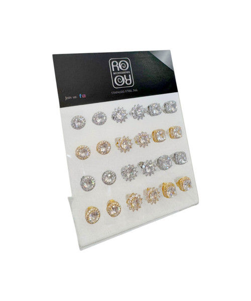 Σκουλαρίκια αυτιού με zircon 7-8-9mm