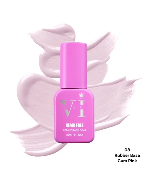 RUBBER BASE 08 GUM PINK - VI PRO 15ML - SKU 100197-103-08